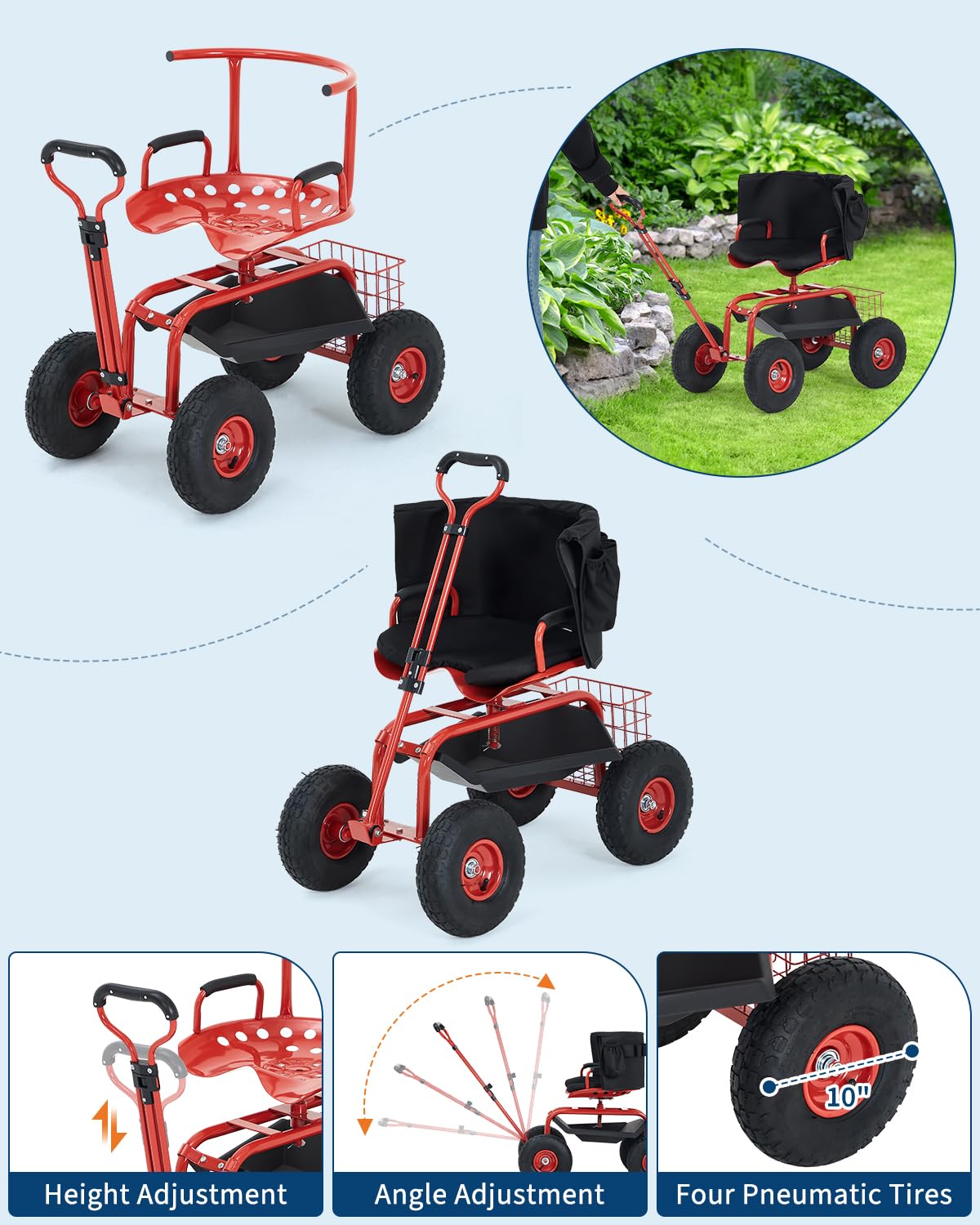 Carrello da Giardino Robusto c - Gardening Tools Basket recensione e prezzo